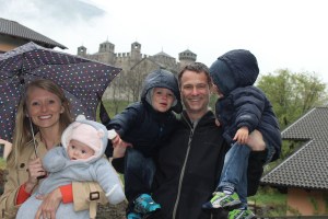 Walking up to Fenis Castle